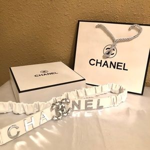 CHANEL Accessories - White Chanel Belt CHANEL Accessories - White Chanel Belt
